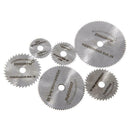 7PC  Cutoff Circular Saw HSS Rotary Blade Tool Cutting Discs Mandrel