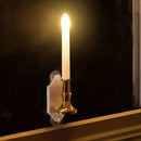 Solar Powered Candle Warm Light Wall Lamp Landscape Home Window Wall Light PRP