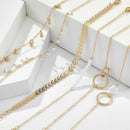 6Pcs/set Boho Bracelet Set Women Tassels Leaves Circular Chains Bangle Jewe o Hn