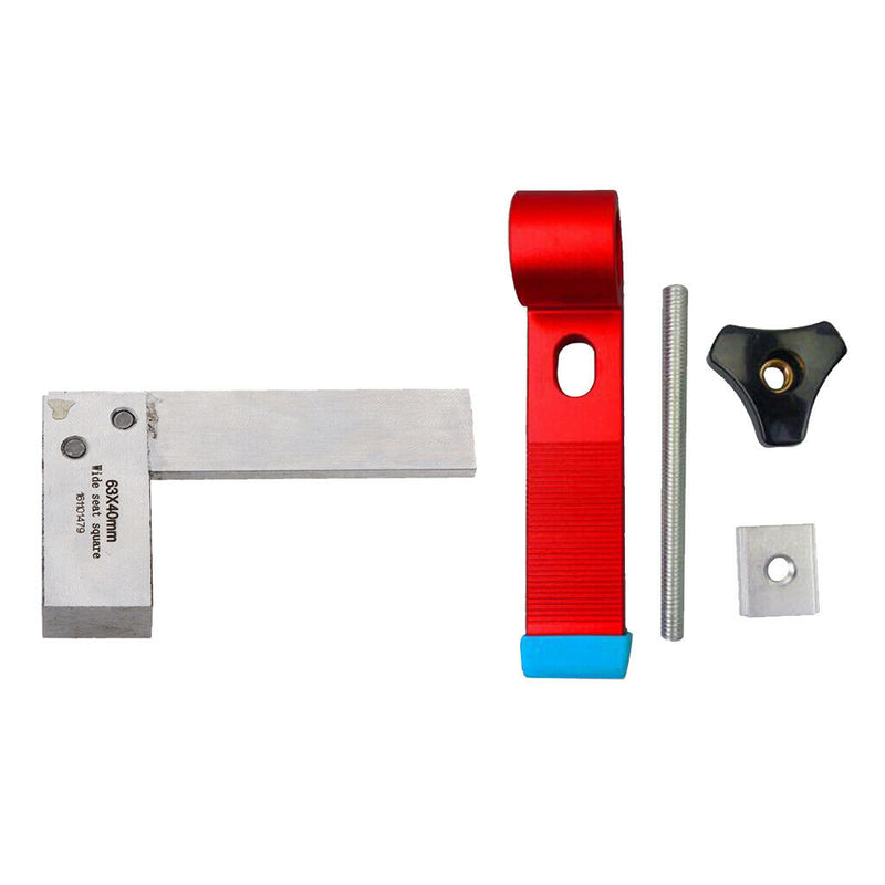 2 x Aluminium Alloy Clamping Blocks 63 X 40mm Steel Right Angle Try Square Ruler