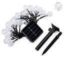 50 LEDs 10m Crystal Ball Solar Light Christmas String Lamps (Warm White)