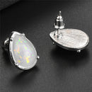 Ear Dangle Drop Earrings for Women White Fire Opal Trendy Women Jewelry   Z