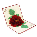 3DUp Greeting Cards Peony Birthday Valentine Mother Day Christ Gw