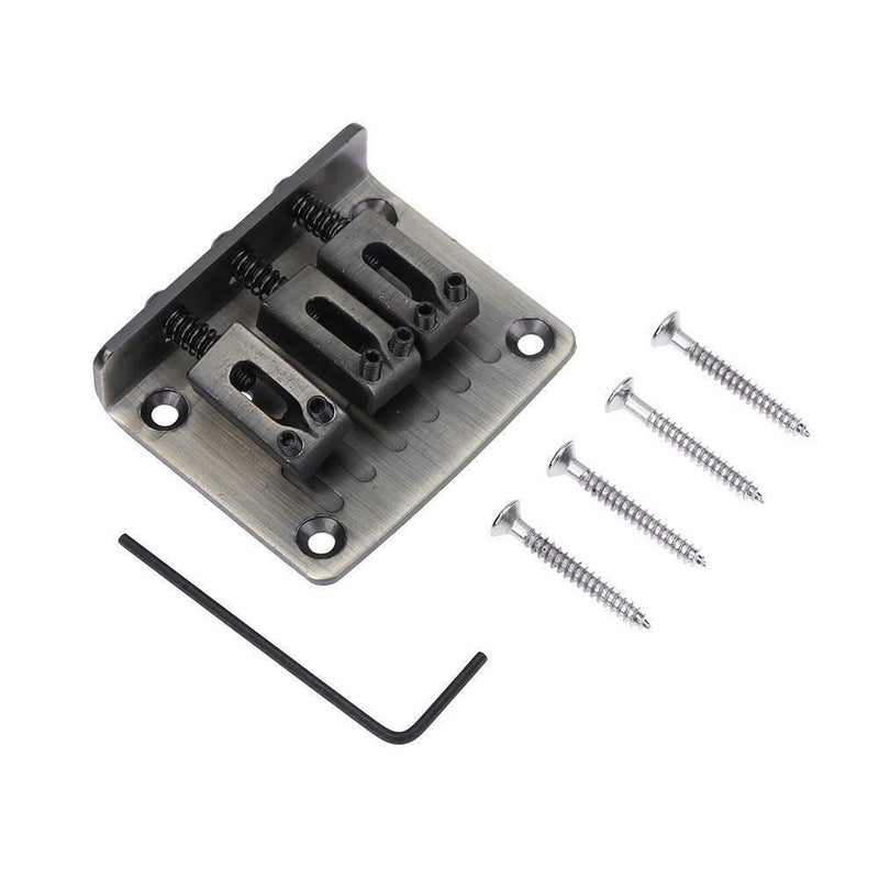 3-String Electric Bass Bridge with Screws+ Wrench Musical Instrument Parts A