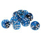 10x Blue Black Dices D6 Six Sided 16mm D6 for MTG RPG Table Board Game Toys
