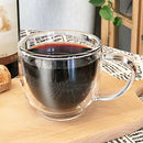 4pcs Double-layer Coffee Mug Double Walled Glass Cup Glassware for Beer Latte