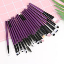 20pcs Makeup Brushes Set Powder Foundation Eyeshadow purple SN9F
