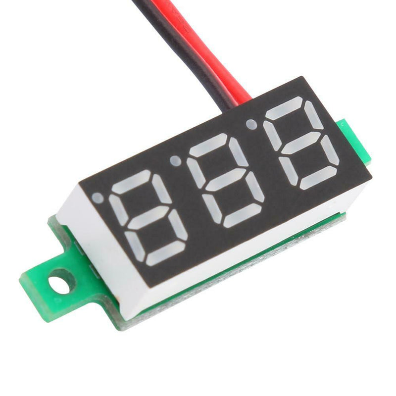 0.28 inch Digital Direct Voltage Gauge Head 2 Line DC4-30V (Yellow Green) A