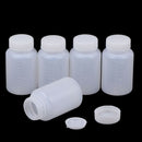 5X 100mL Laboratory Chemical Storage Case White Plastic Widemouth Bottle OZ