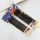 Colored Fish Canvas School Pencil Case 72 Holes Roll Pencil Case Large Pen
