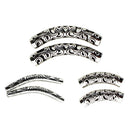 60pcs Ethnic Tribe Curved Tube Loose Beads Jewelry Findings Supplies Making
