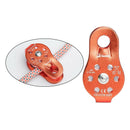 Rock Tree Climbing Pulley Arborist Rope Rigging Block Equipment Tool 26KN Orange
