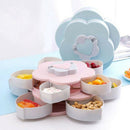 Funny Petal-Shaped Rotating Snack Serving Tray Sectional Candy Nut Box PartyM4X5