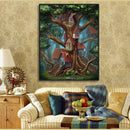 5D DIY Full Drill Diamond Painting Tree House Cross Stitch Embroider Mosaic