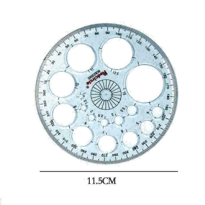 360 Degree Full Circle Plastic Protractor Angle Finder Measuring Ruler Temp I6E7