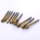 10PCS 3mm HSS Routing Burrs Wood Rotary Drill Die Grinder Carving Bit Cutter Set