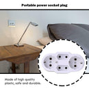 Portable EU Plugs Power Socket Converter 1 to 4 Port Outdoor Power Adapter