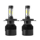 1 Pair H4 Car LED Headlight Kit 6500K 8000LM Hi-Low Beam Headlamp Bulbs