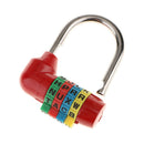 4 Letters Combination Padlock Travel Luggage Suitcase Code Lock Alloy - Red