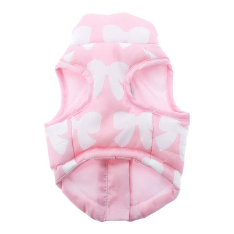 Pink Pet Dog Clothing Padded Vest Harness Small Puppy Dog Coat Clothes L