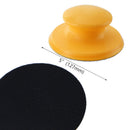 5 Inch Sanding Block Rubber Hook Loop Backing Pad Sandpaper Holder Hand Gri F2C2