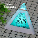 For Kids Digital Alarm Clock 7 LED Color Changing Desktop Night Light Bedroom