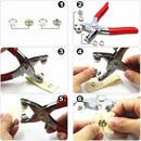100sets Metal Prong Snap Buttons (10 Colors) with Plier Installation Tool A