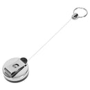 Retractable metal key ring card badge holder steel recoil ring belt clip pu C9J6