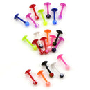 20Pcs/Set Mix Lots Multicolor Barbell Ball Tongue Lip Ring Piercing Body Jewe OZ