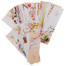 30 Pcs Colorful Flower Leaf Stationery Bookmarks Paper Bookmarks Favors Bulk for