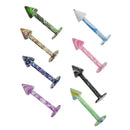 8Pcs/Lot Multicolor Stainless Steel 16G Lip Chin Labret Bar Ring Stud Spike