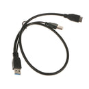 2FT Super Speed Dual USB 3.0 Type A to Micro-B Cable Black for Toshiba