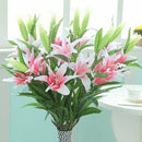Simulation Flowers Lily Artificial Plants -Light pink S8Y4