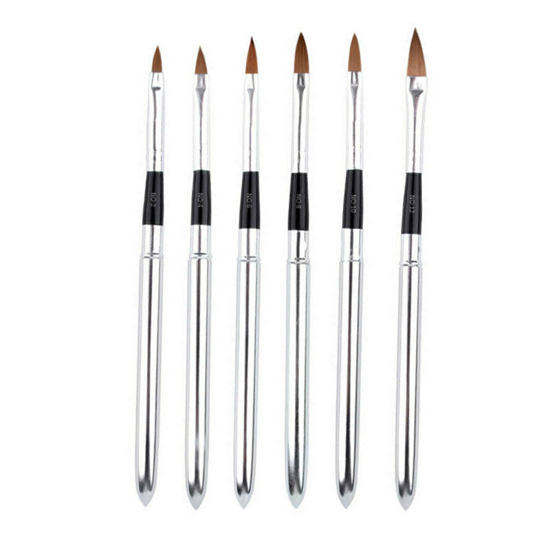 Professional Round Sable Acrylic Nail Art Brush Various Size 2 4 6 8 10 12 HNK