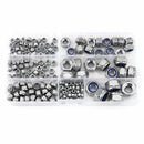 165pcs Stainless Steel Nylon Insert Locknut Assortment Kit M3 M4 M5 M6 M8 M10M12