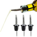 2x Stainless Steel Olive Oil Liquor Wine Pourer Spout Free Flow Bottle Dispenser