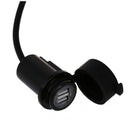 5V 2.1A Double USB Charger Adapter for Moto Motorcycle Black [Electronica]