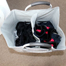 Laundry Bag Imitation Linen Double Storage Basket Storage Bag Solid Color