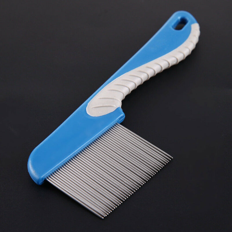 Pet Rake Comb Hair Grooming Trimmer Dog Cat Stainless Steel Pins Cleaning