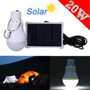 Solar 20W Powered LED Light Bulbs Outdoor Indoor Camping Lamp Rechargeable O2Z7