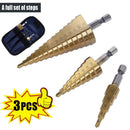 3pcs/set Metric Woodworking Twist Drill Bit Step Drills for Drilling Holes