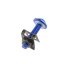 20x M6 6MM Fairing Speed Fastener Bolts Aluminium Spire Clip Spring Nuts Blue