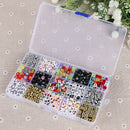 Kit of 1100 letter alphabet beads for braided bracelet with storage box A2B3