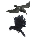 2 x Realistic Flying Hunting Crow Decoy Pest Control Garden Scarer Scarecrow