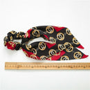 Beach Style Round Printed Ribbon Large Intestine Circle Hair Ring Women'S P