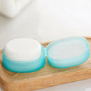Round shower bathroom dish plate case travel hiking holder container soap box M&