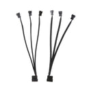 2pcs 4Pin  To 3x 3pin Fan Splitter Power Cable