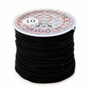 Roll Cord Tape Elastic String 1mm Black Length 24m D8X4