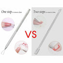 Cuticle Pusher Stainless Steel e-ShapeCuticle Peeler Scraper Remove Gel Nai Q6T7