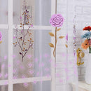 200x100cm Rose Beads Tulle Voile Window Curtain Drape Panel Scraf Valance Sheer